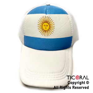 SOMBRERO VISERA BANDERA ARGENTINA CON SOL CAP x 1